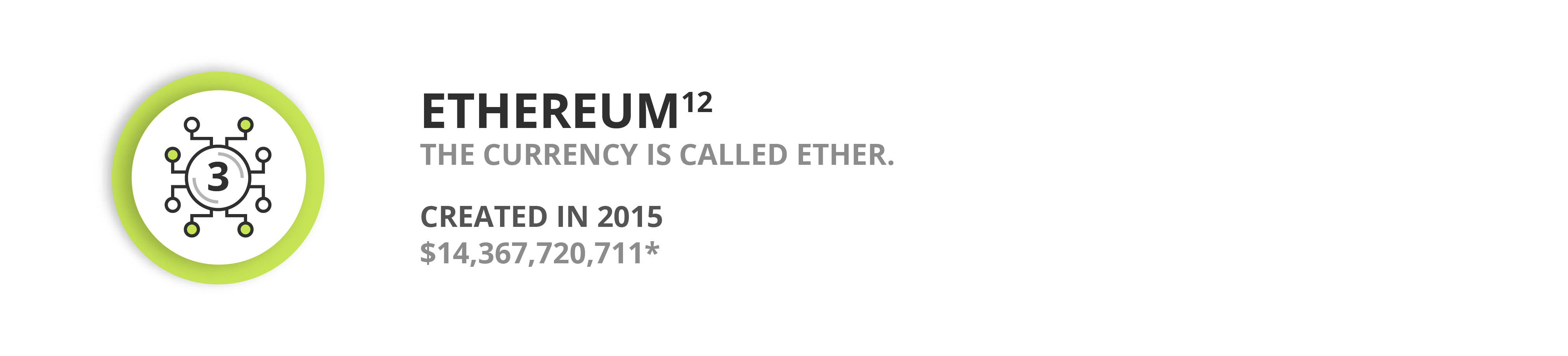 Ethereum - The cryptocurrency is called Ether