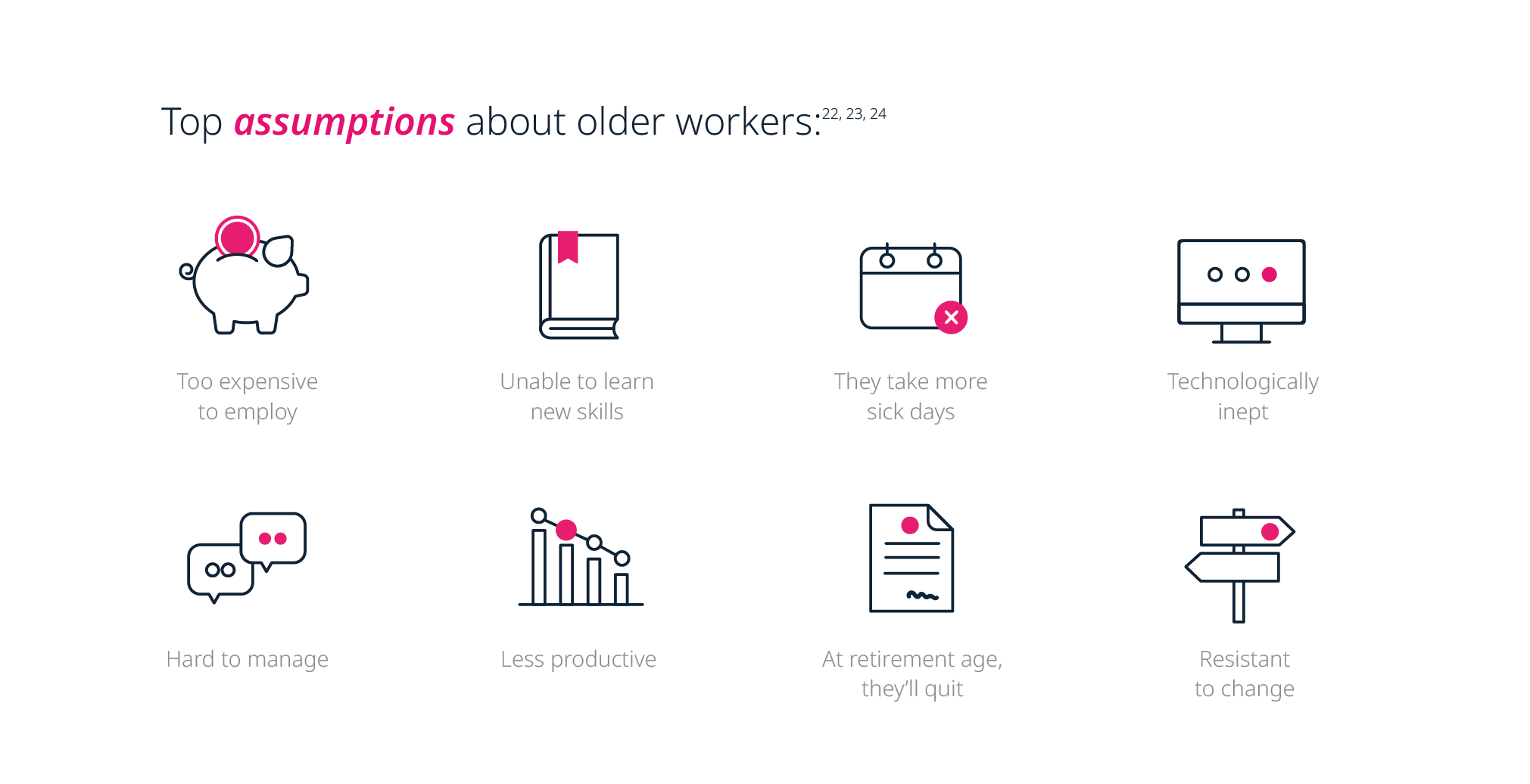 Top assumptions about older professionals in the workforce