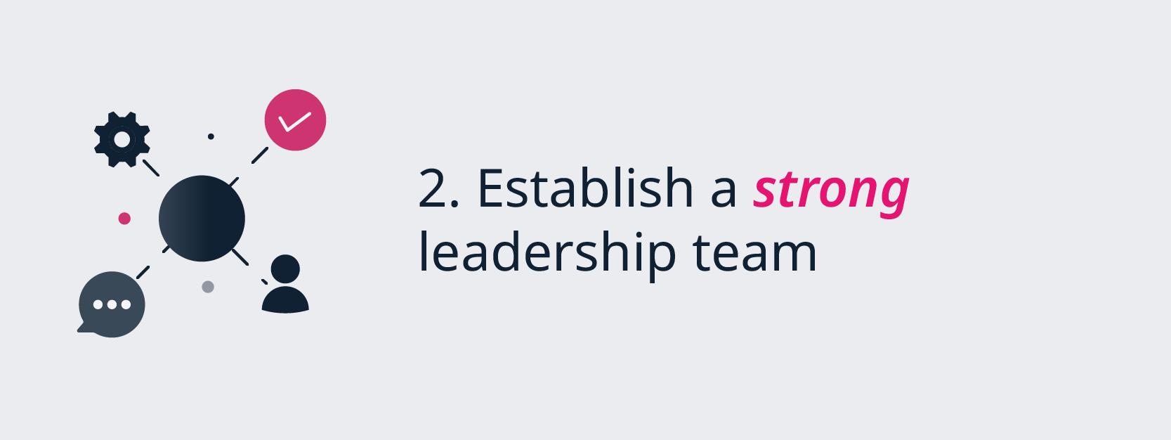 Step 2 towards successful digital transformation: Establish a strong leadership team.