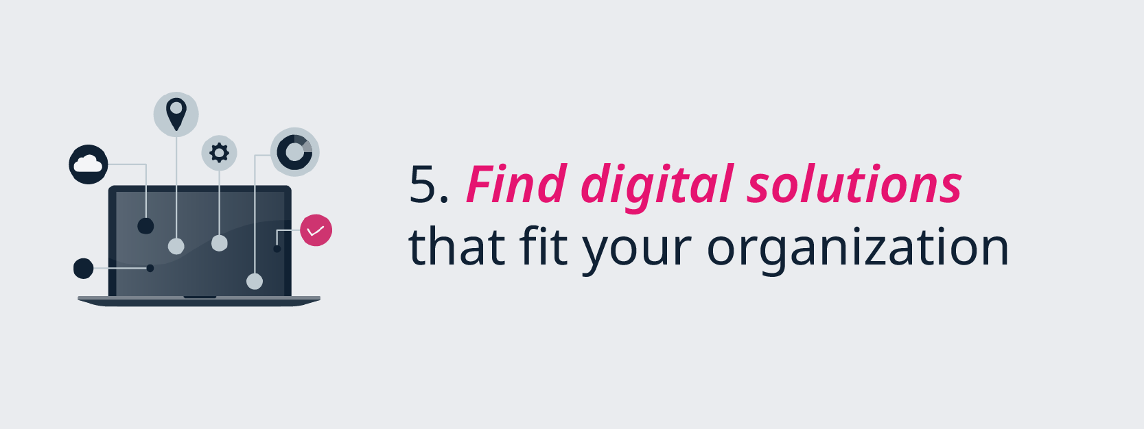 Step 5 towards successful digital transformation: Find digital solutions that fit your organization.