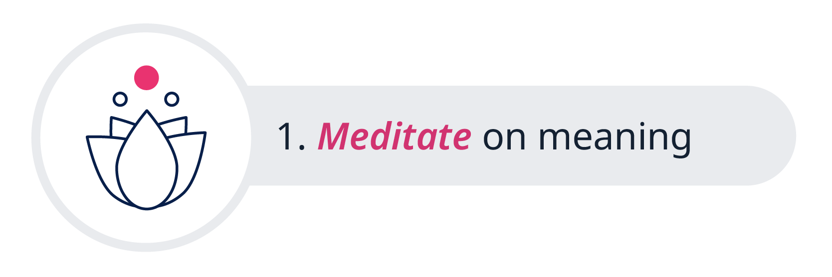 1. Meditate on meaning